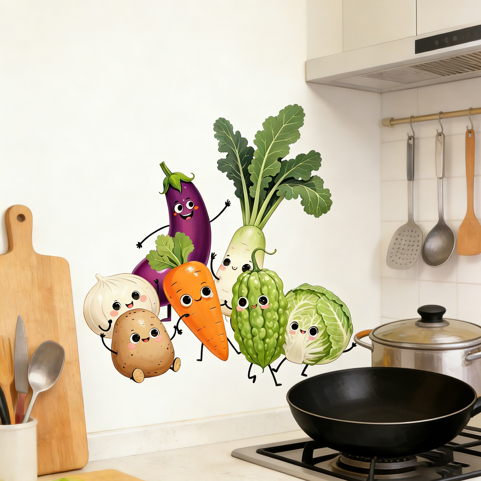 สติกเกอร์ติดผนังลายผัก แสดงอาร - Pvc Panel Background บทวิจารณ์และราคา