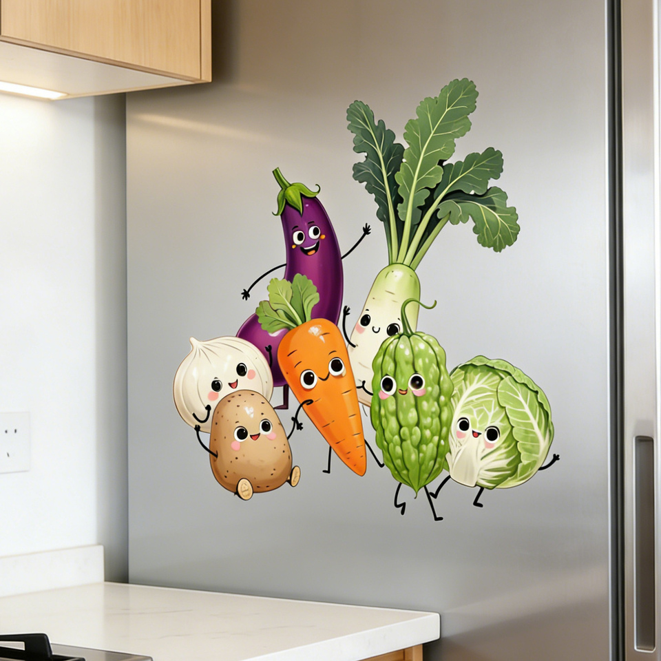 สติกเกอร์ติดผนังลายผัก แสดงอาร - Pvc Panel Background บทวิจารณ์และราคา
